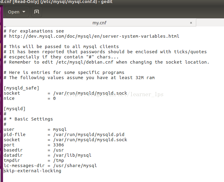ubuntu16.04安装mysql5.7.17后登录出现ERRO