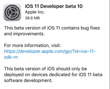 iOS11 Beta10ֵø iOS11 Beta10